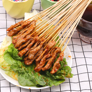 牛肉风味小串整箱10包*300串商用铁板串油炸串烧烤串串食材包邮