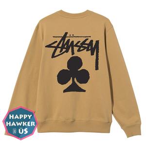 hahaus丨stussy 21ss club 梅花logo圆领长袖卫衣 美国正品代购