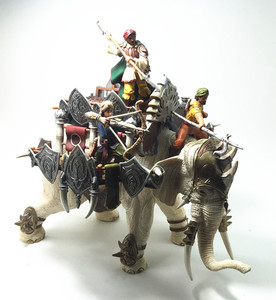 思乐70063白象战象42079配件全套 仿真骑士英雄动物人物模型玩具