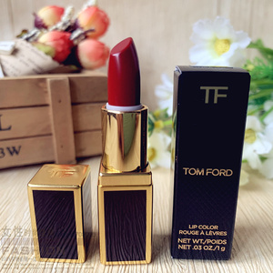 包邮tom ford汤姆福特烈焰唇膏tf黑管口红16号烂番茄色1g小样