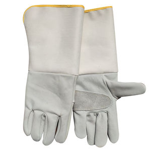 柔软长款耐磨烧薄款防烫手套夏季劳保用品电焊耐高温牛皮焊工焊接