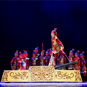 夺帅儿童舞蹈演出服小荷风采古装花木兰满江红将军令旗兵表演服装