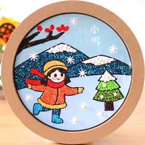 兔年新春幼儿园种子贴画五谷杂粮diy粘贴谷物新年元旦手工传统节