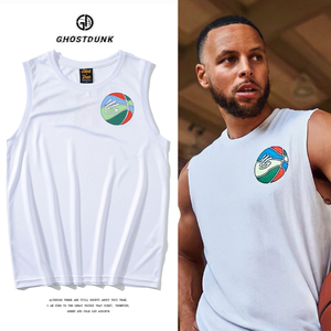 库里球衣投篮训练服美式篮球背心速干男跑步健身坎肩无袖运动t恤