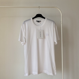 部分国现折~acne studios | nash face落肩款笑脸短袖t恤灰/白色