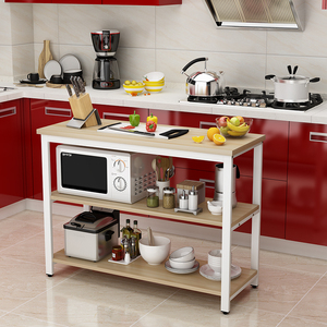 厨房小桌子切菜桌家用 两层桌长桌整体厨房桌子 切菜桌 简易餐桌