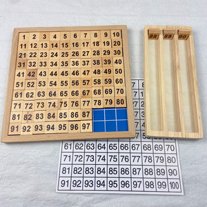 儿童1-100数字连续板 蒙氏蒙特梭利幼儿园早教启蒙数学算术玩教具