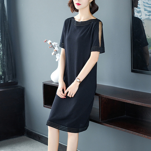 大码直身裙连衣裙夏