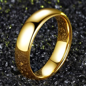 钨金镀18k金男士戒指 潮男至尊魔戒指环王 乌金饰品奢仿黄金光泽