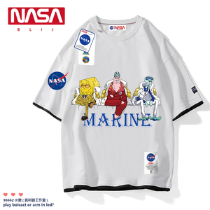 NASA联名派大星海绵宝宝短袖t恤旗舰店官网宽松学生半袖男女衣服