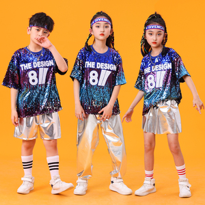 六一儿童嘻哈架子鼓演出潮服幼儿园爵士舞表演服小学生啦啦队服装