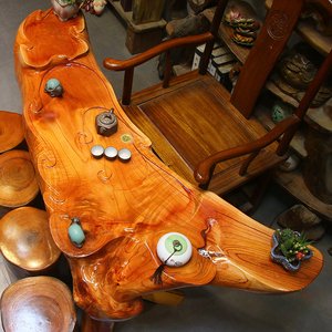 红椿木根雕茶台整体树根茶桌茶桌椅组合茶几木雕树头木根hg6251