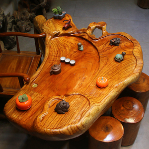 根雕茶台红椿木茶桌u树根茶海实木茶几家具木头茶桌椅组合mp6864