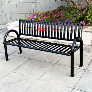 公园椅户外铁艺焊接椅子广场椅室外园林休闲椅铸铁长椅室内阳台椅