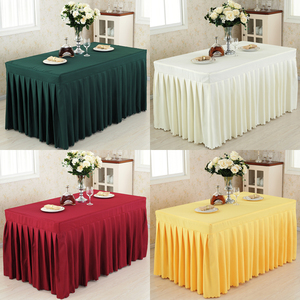 加厚多色纯色桌套酒店桌布定做冷餐台裙酒店桌裙会议桌裙桌罩