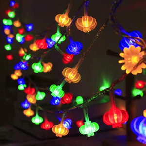 LED彩灯红灯笼闪灯串灯家用过年中国结春节新年房间布置装饰挂灯