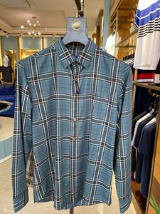 新品goodluck德国鲨鱼男装青年商务休闲男士纯色格子免烫长袖衬衫