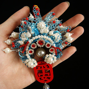 京剧脸谱特色中国礼物花旦凤冠头饰戏曲川剧故宫文创礼品汽车挂件