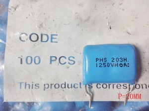 日本仙童CBB薄膜电容PHS 203H 0.02uf 替代0.022uf  1250V 20MM