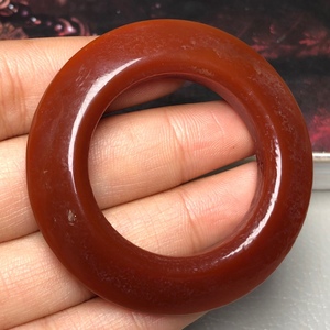草原奇轩淘宝战汉时期玛瑙圈子 战国红缟玛瑙圈子老玛瑙环子玛瑙