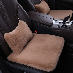 汽车坐垫单片冬季毛绒前座垫单个主副驾驶车垫子单人秋冬款片毛垫