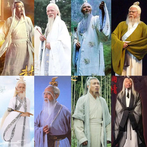 太白金星太上老君同款道教神仙人古装老头飘逸天师服土地公演出服