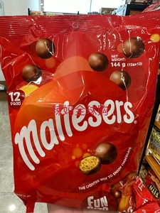 香港代购 澳大利亚进口maltesers麦提莎巧克力12包144g