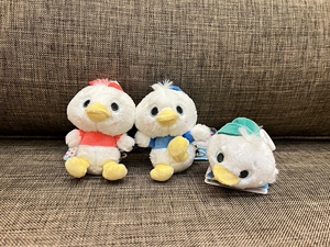 llj夹机占正版十二栋迪士尼唐老鸭侄子杜儿辉儿路儿毛绒挂件玩偶