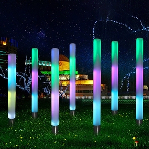 led幻彩流光柱七彩跑马灯防水智能景区互动发光感应跑马灯 可定制