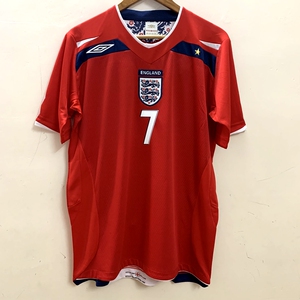 2008年英格兰客场红色球衣 兰帕德 杰拉德鲁尼贝克汉姆复古足球服