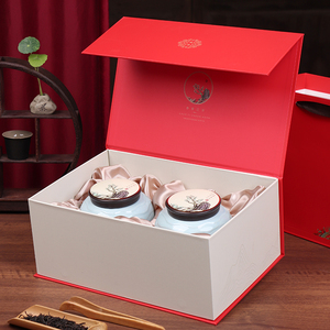 高档陶瓷罐茶叶包装盒半斤装滇红茶一斤绿茶白茶双瓷罐礼品盒空盒
