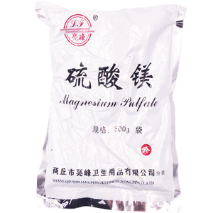 硫酸镁食用口服七水硫酸镁泻盐沐浴盐镁外敷肤肿25公斤500g食品级
