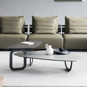 大理石弧形茶几