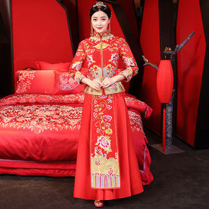 秀禾服新娘2018新款中式婚纱结婚礼服出阁喜服中国风出嫁秀和服
