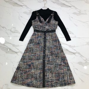 高端定制女装奢华大牌欧洲站欧货潮洋气时尚网红御姐赫本风套装裙