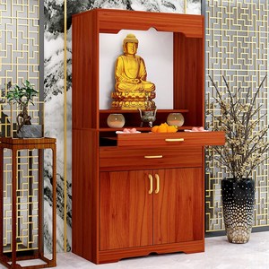 财神柜神龛神笼家用客厅带门玻璃简约现代拜佛架供台唐式落地佛龛