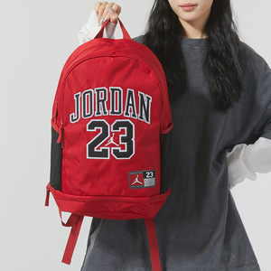 Nike耐克红色双肩包男女包2024新款运动包Jordan电脑背包学生书包