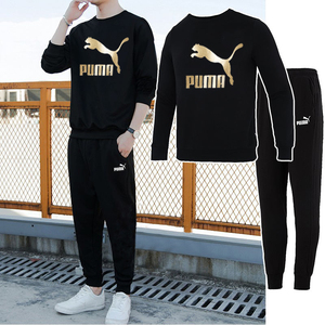 puma彪马官方套装男装春秋新款复古金标正品卫衣长裤运动服两件套