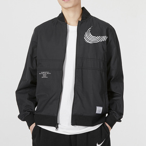 nike耐克男装大勾断勾休闲梭织防风运动棒球服夹克外套dm7900-010