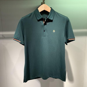 e.delure迪莱夏季男士短袖t恤翻领纯色商务休闲1811110012 1380