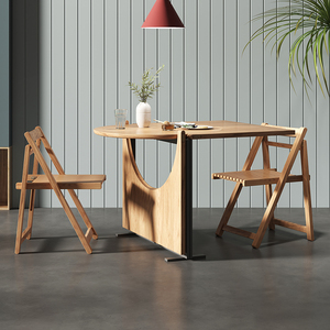 北欧创意可折叠餐桌椅组合现代简约小户型餐厅家具方变圆伸缩饭桌