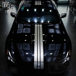 玛莎拉蒂ghibli吉博力车贴拉花总裁levante改装饰引擎盖机盖贴纸