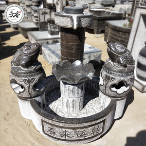 石喷泉流水石钵别墅水系庭院水景观假山石雕花园流水鱼缸石灯落地