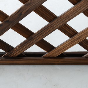 防腐木网格隔断花格