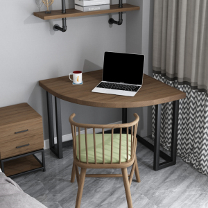 实木转角书桌卧室墙角迷你三角桌家用小户型扇形台式电脑桌办公桌