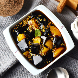 广西宇峰黑凉粉免煮烧仙草粉龟苓膏粉家用自制烧仙草冻原料500g