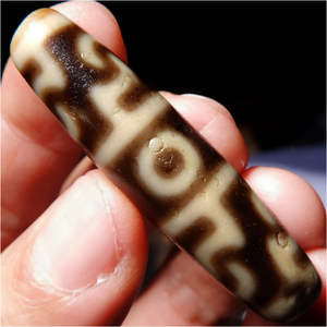 至纯老天珠法器三眼法界三眼金刚莲花三眼藏传古珠珍品传世老天珠