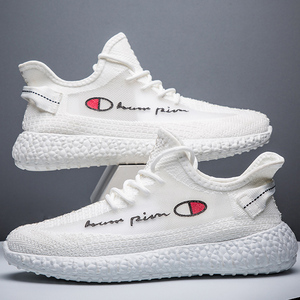 联名冠军椰子鞋男白色运动鞋男透气健身鞋男士跑步鞋轻质冠軍男鞋