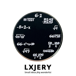 LXJERY 数学公式钟表胸针 数学爱好者金属徽章 创意书包装饰别针