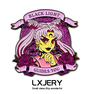 lxjery 美少女战士黑暗小小兔胸针 黑暗小姐金属书包装饰徽章